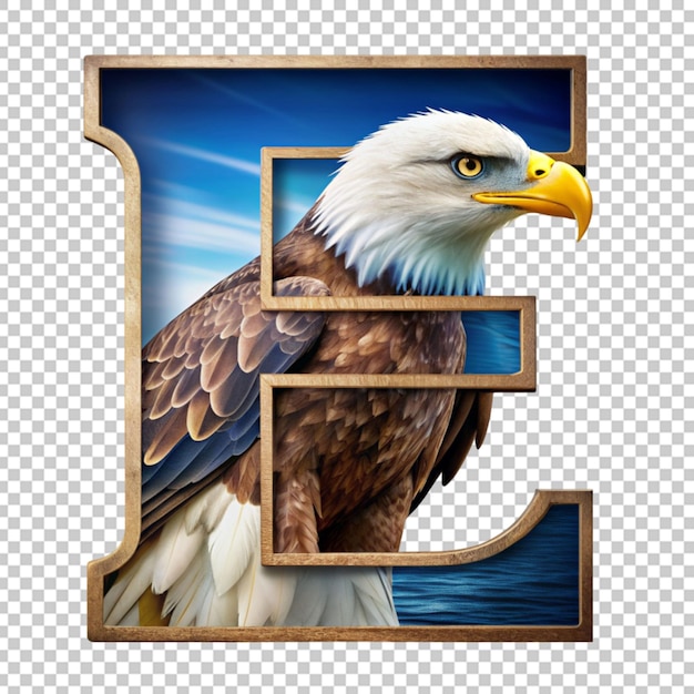 PSD letter e is for eagle