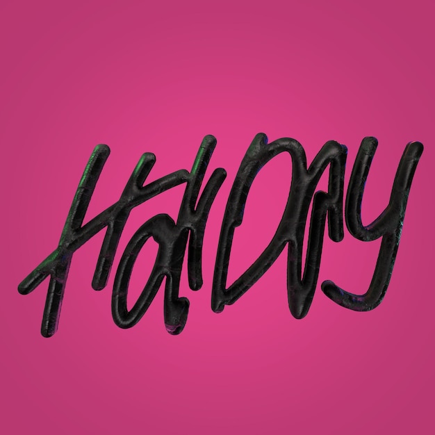 PSD lettering 3d rendering