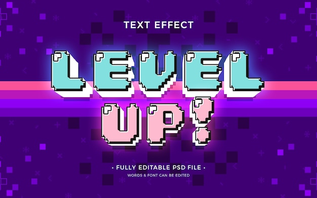 PSD level  text effect