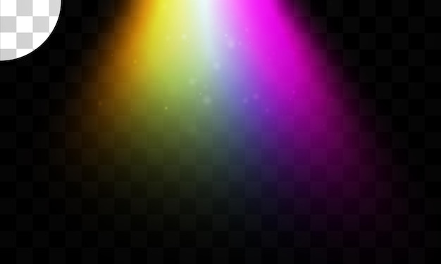 PSD light effect on transparent background