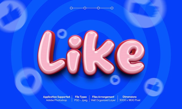 PSD like text effect with 3d font style