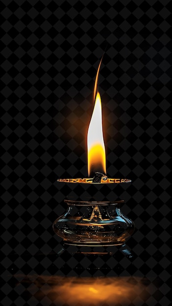 PSD a lit candle with the word quot on it