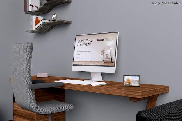 PSD living desktop mockup