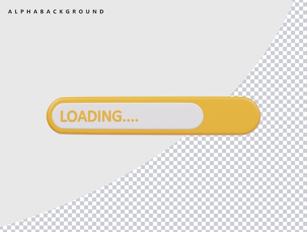 PSD loading icon 3d render illustration