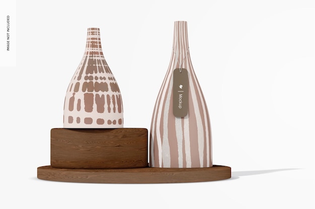 PSD long neck vases mockup