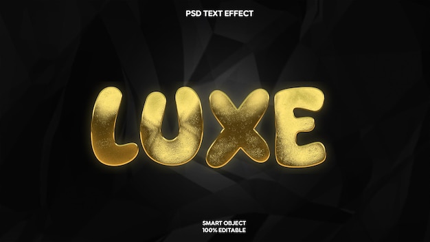PSD luxurious 3d editable text effect golden text effect luxury