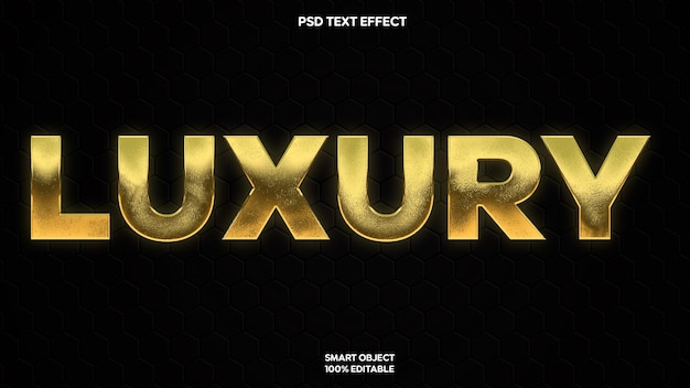 PSD luxury 3d editable text effect psdrealistic golden text effect