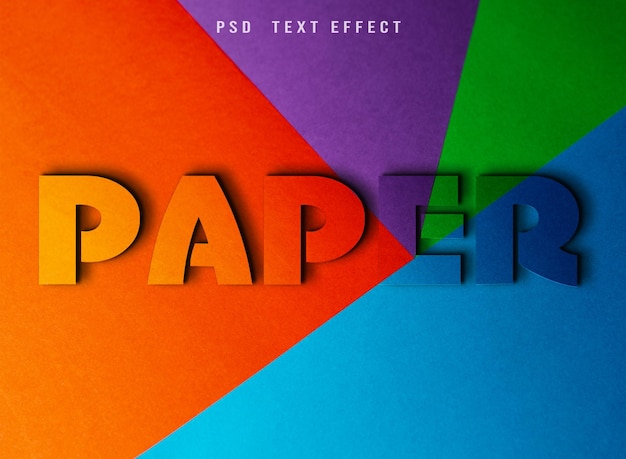 PSD luxury paper text effect psd
