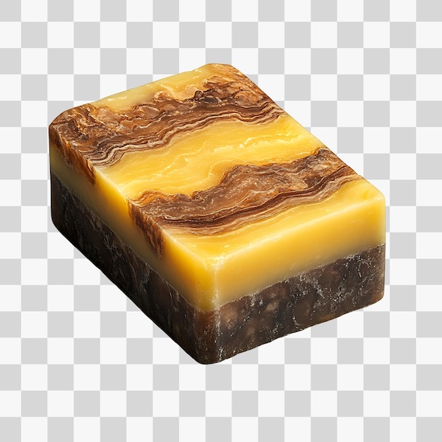 PSD luxury soap bar isolated on white background for packaging design