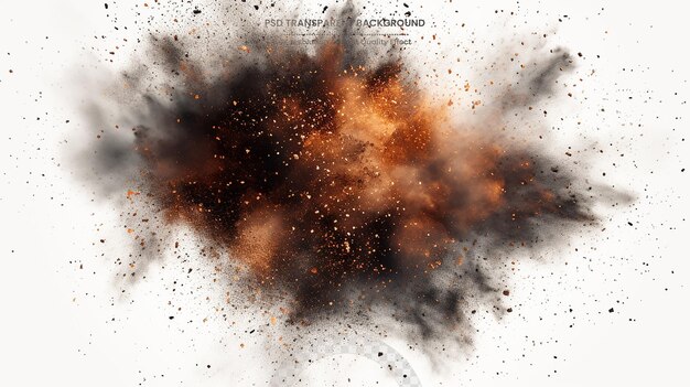 PSD magic explosion game bomb boom effect with colorful clouds