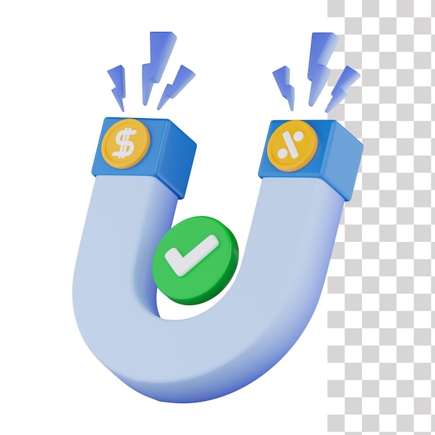 PSD a magnet with a dollar sign on it