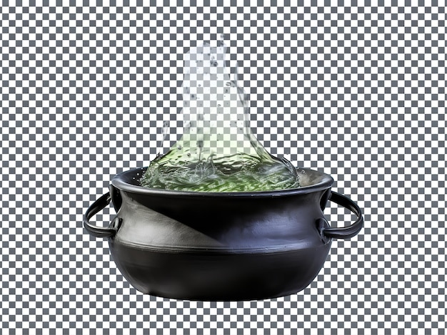 PSD magnificent witchs cauldron dip isolated on transparent background