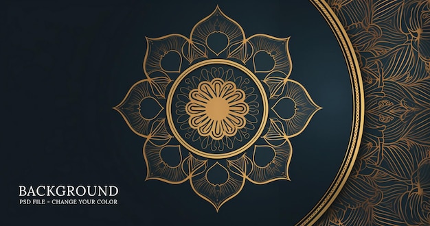 PSD mandala with black background