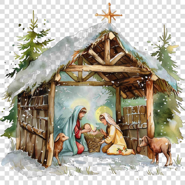 PSD manger watercolor winter