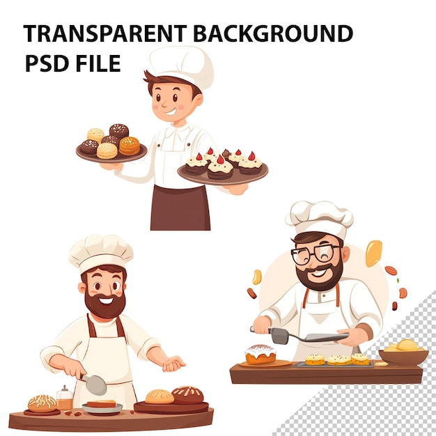 PSD marzipan maker isolated on transparent background