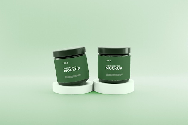 PSD medicine bottle mockup