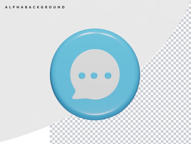 PSD message icon 3d element render