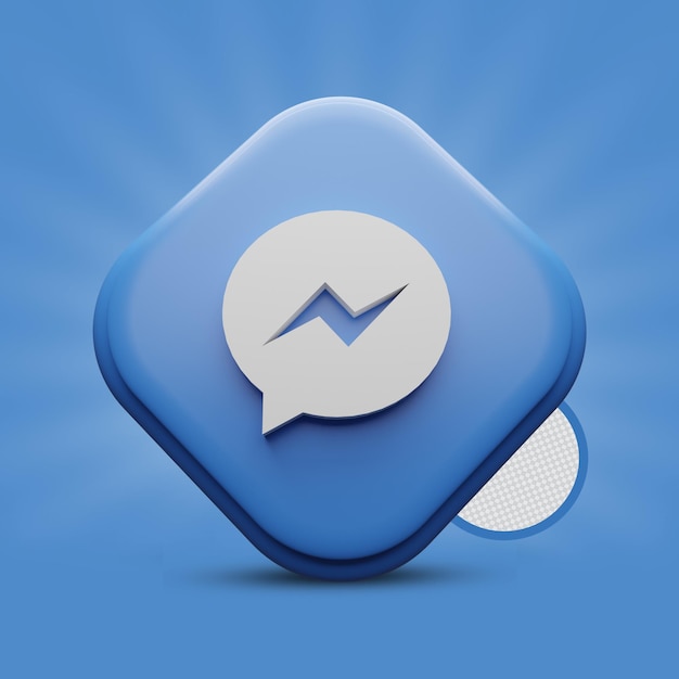 PSD messenger 3d icon render