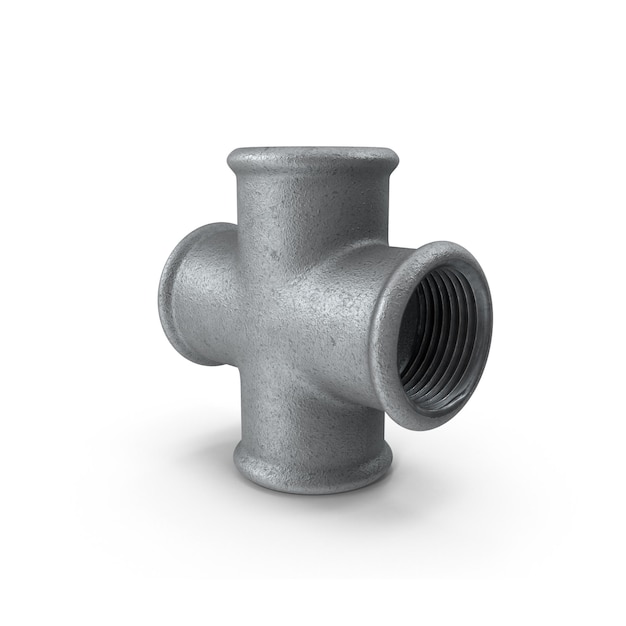 PSD metal cross pipe fitting