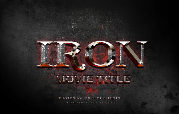 PSD metal editable text effect