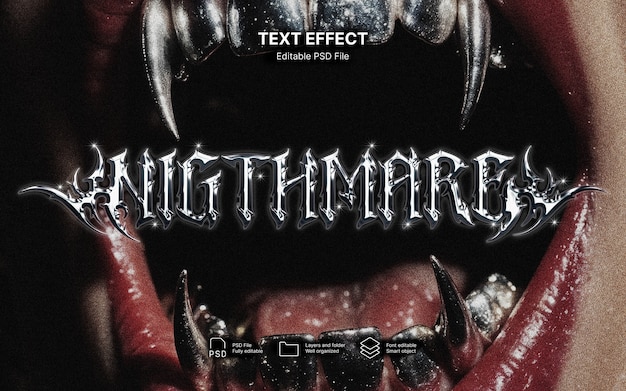 PSD metal text effect