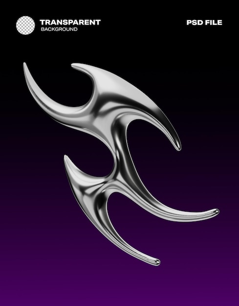 PSD metallic abstract 3d form
