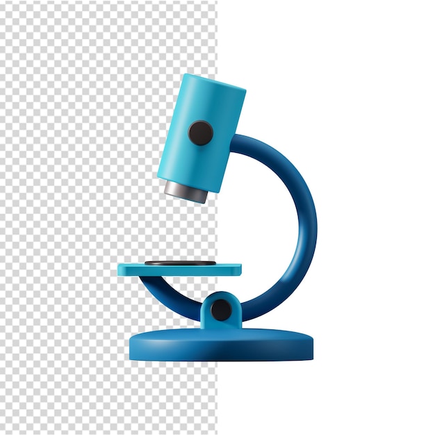 PSD microscope 3d illustration front view