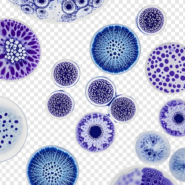 PSD microscope blood cell isolated on transparent background