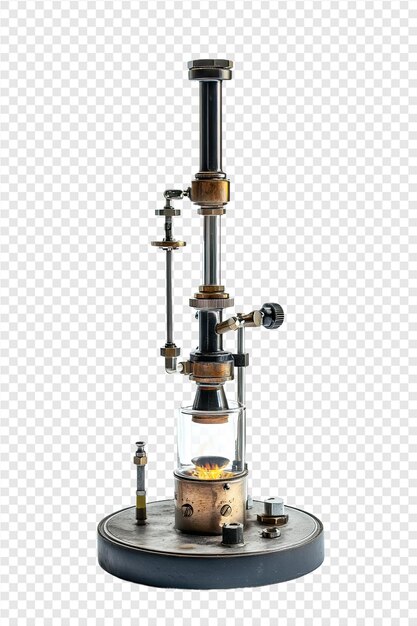 PSD a microscope made of glass with a black background