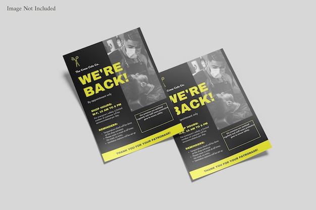 PSD minimal a4 flyer mockup