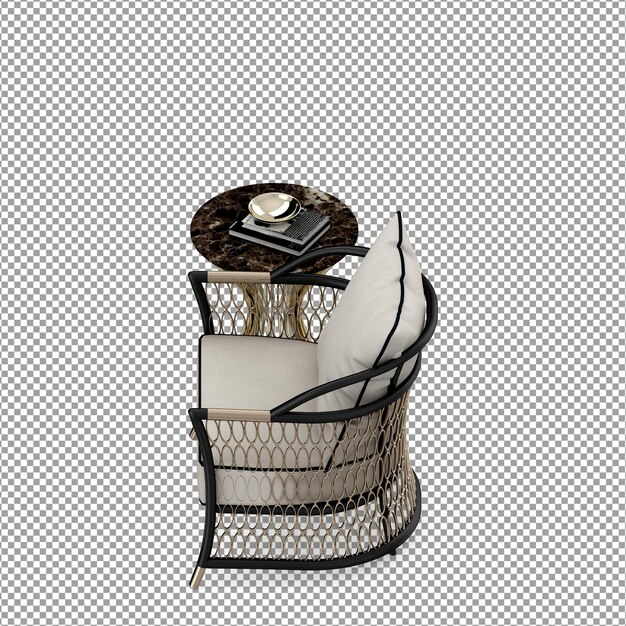 PSD minimalist armchair in 3d rendering