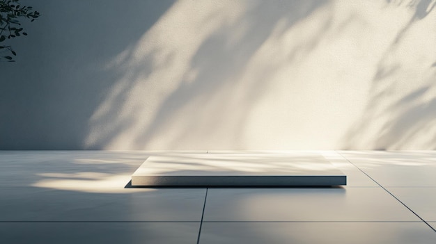 PSD minimalist platform with soft shadows