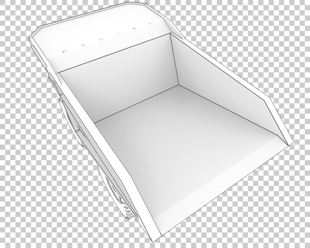 PSD mining truck on transparent background 3d rendering illustration