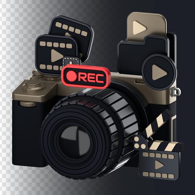 PSD mirrorless camera content creator kit 3d icon