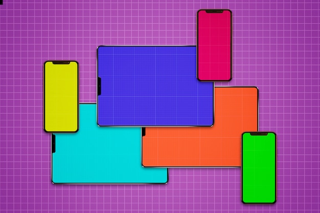 PSD mobiles and tablets mockup