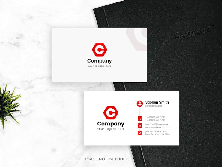 PSD mockup of business card