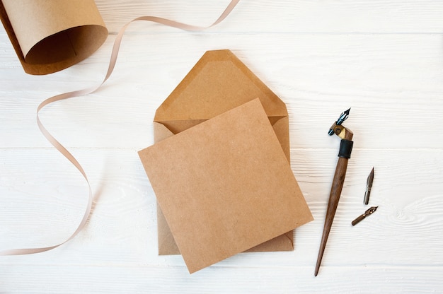 PSD mockup envelope with a letter 