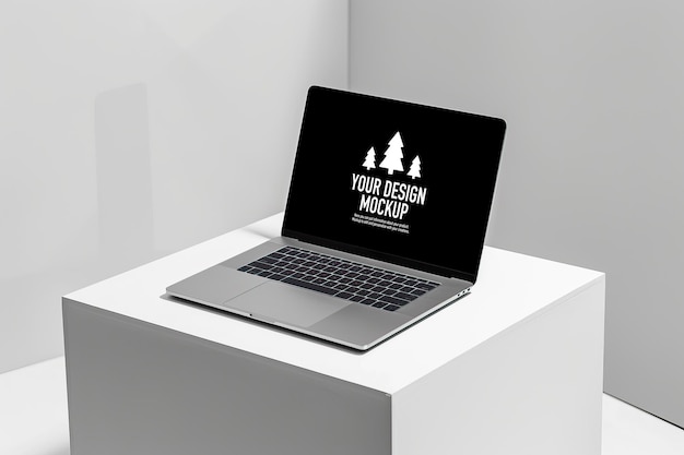 PSD mockup of a laptop computer generative ai