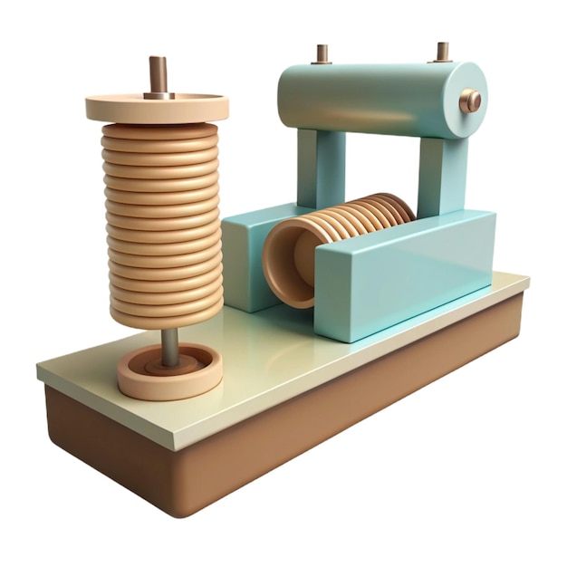 PSD a model of a machine with a blue and brown color