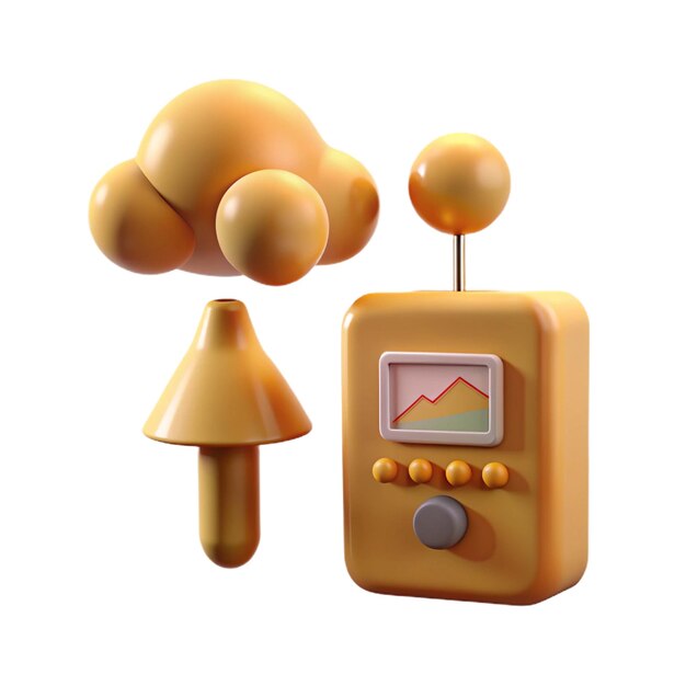 PSD a model of a robot with a yellow hat on it