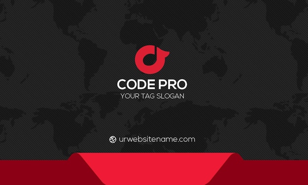 PSD modern business card for code pro