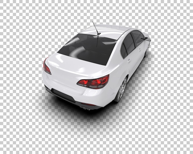 PSD modern car isolated on background 3d rendering illustration
