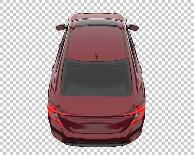 PSD modern car on transparent background. 3d rendering - illustration