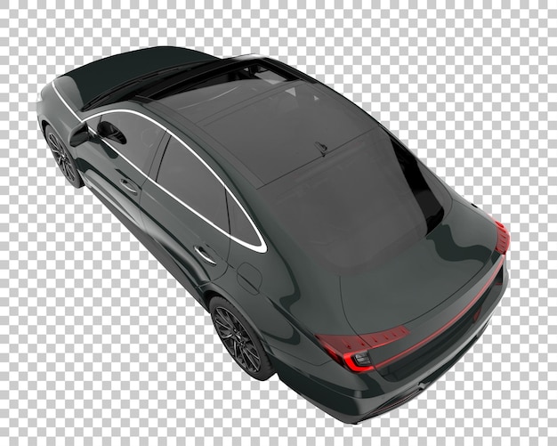 PSD modern car on transparent background. 3d rendering - illustration