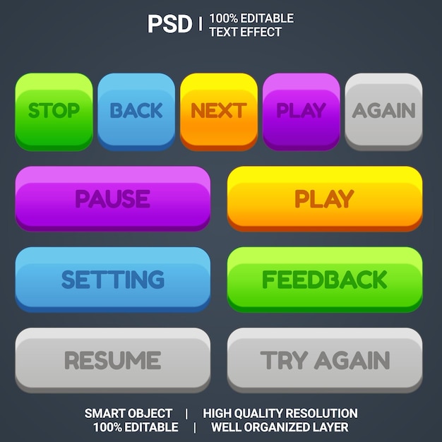 PSD modern casual game ui kit design game ui kit psd popup game ui button interface psd window ui