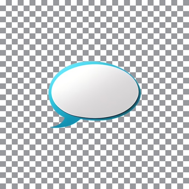 PSD modern chat speech bubble icon on transparent background