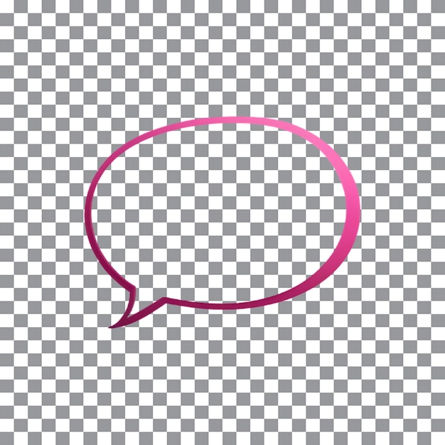 PSD modern chat speech bubble icon on transparent background