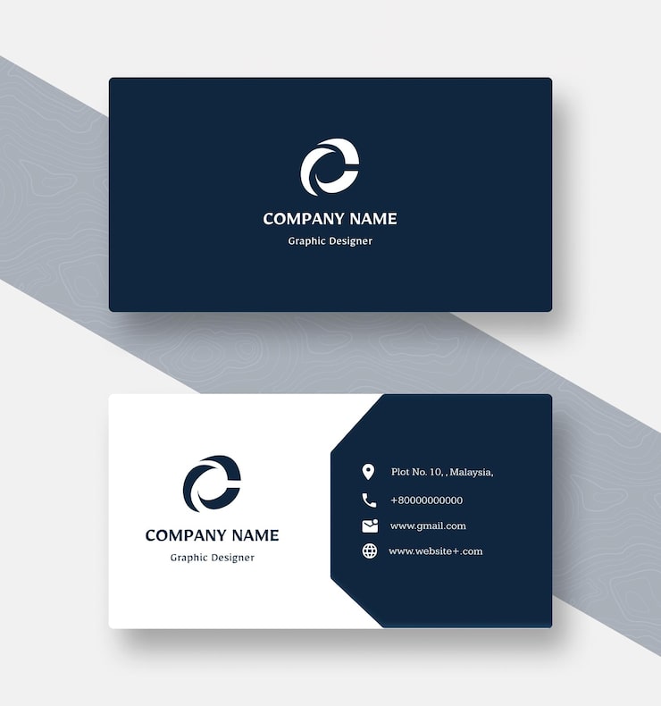 PSD modern and clean professional business card mockup