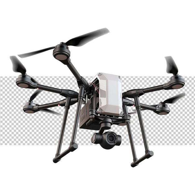 PSD modern fpv drone on a white background four