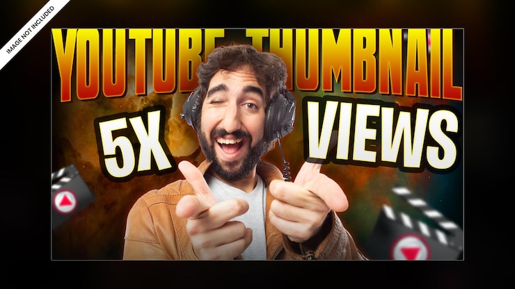 PSD modern glow effect youtube channel video thumbnail video web banner premium psd template design